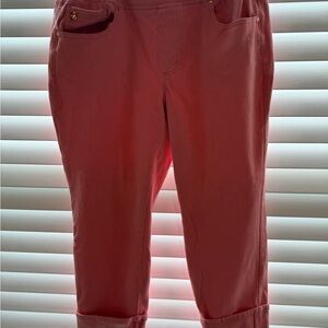 Belle by Kim Gravel Vibrant Coral Capris